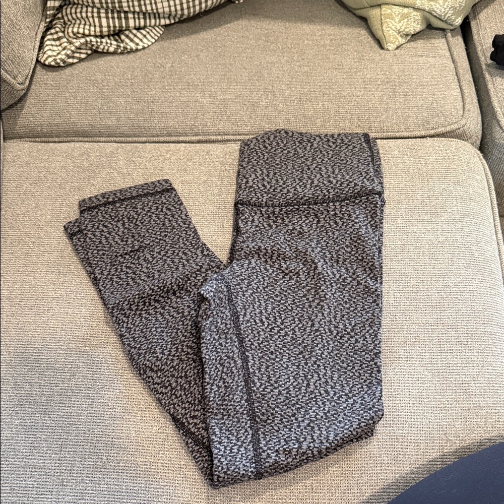 lululemon athletica Black and Gray Patterned Pants